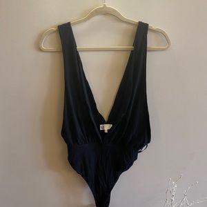 Revolve by the way black v neck bodysuit